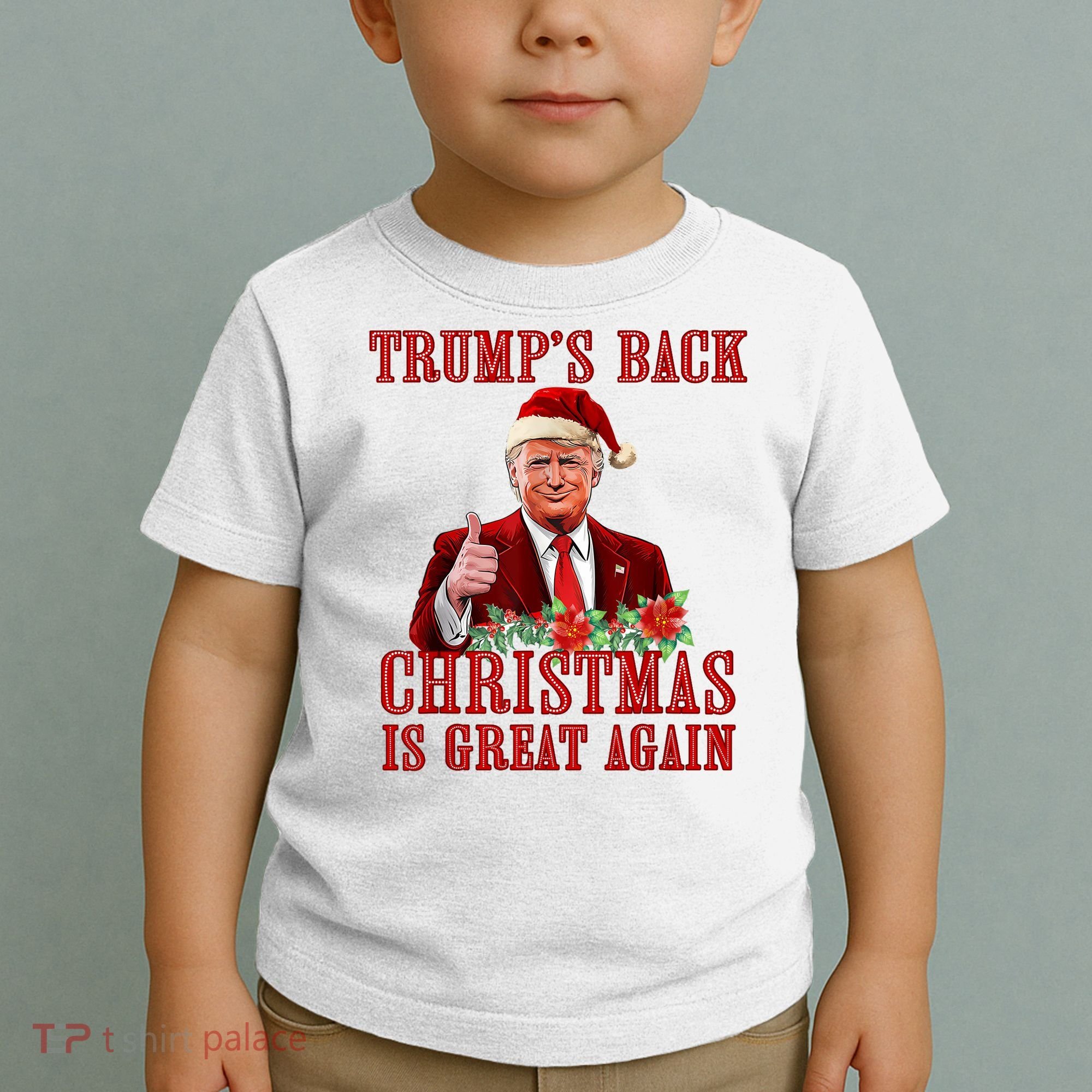 Santa Trump Dance Make Christmas Great Again Ugly Sweater Toddler T-Shirt