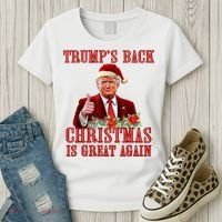 Santa Trump Dance Make Christmas Great Again Ugly Sweater Women's T-Shirt thumb 3