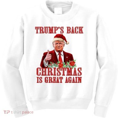 Santa Trump Dance Make Christmas Great Again Ugly Sweater Kids Sweatshirt