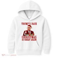 Santa Trump Dance Make Christmas Great Again Ugly Sweater Kids Hoodie thumb 0