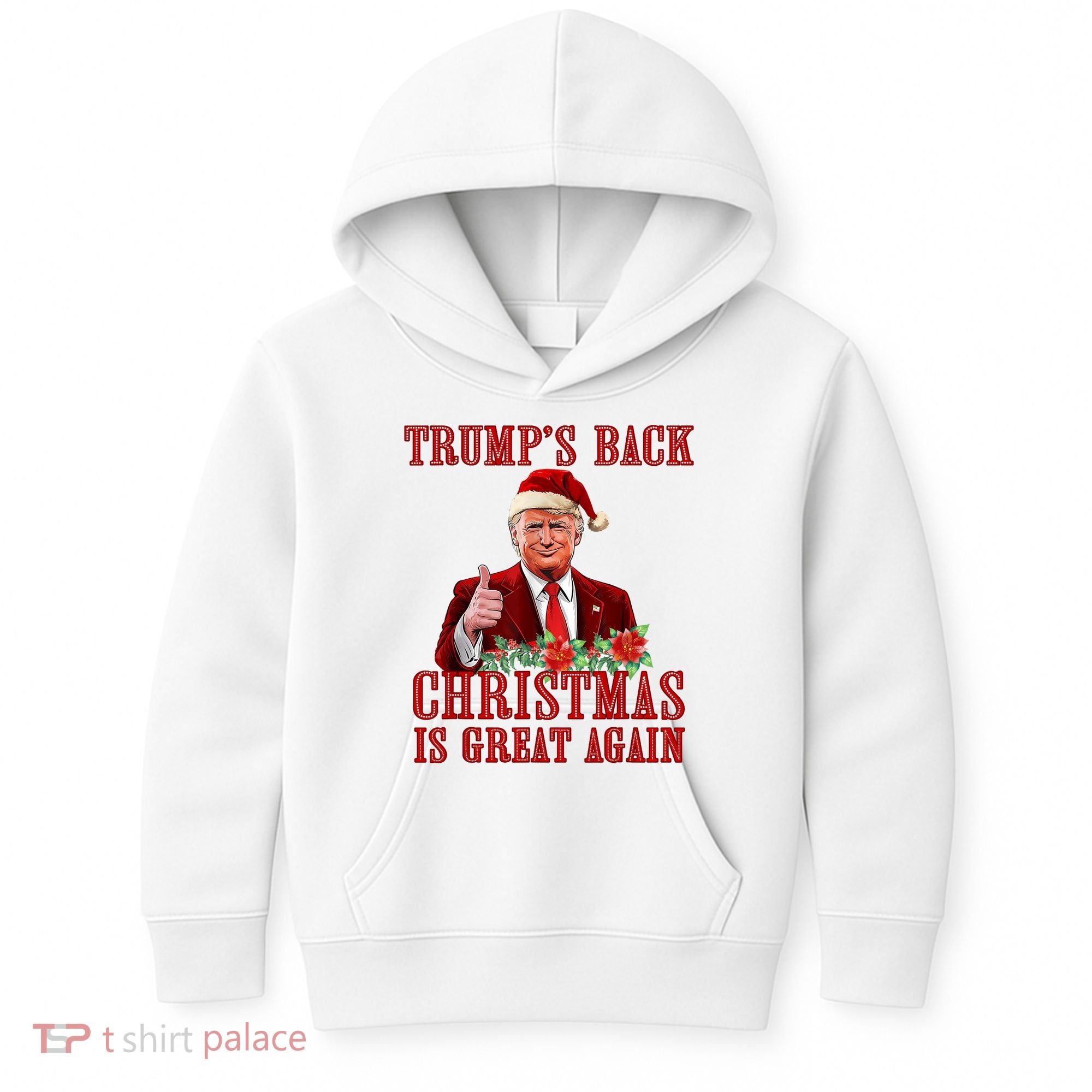 Santa Trump Dance Make Christmas Great Again Ugly Sweater Kids Hoodie