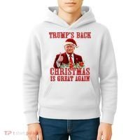 Santa Trump Dance Make Christmas Great Again Ugly Sweater Kids Hoodie thumb 4
