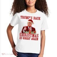 Santa Trump Dance Make Christmas Great Again Ugly Sweater Kids T-Shirt thumb 2