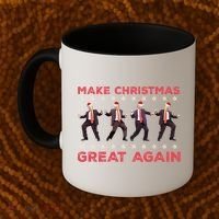 Santa Trump Dance Make Christmas Great Again Xmas Pajamas Gift Coffee Mug thumb 2