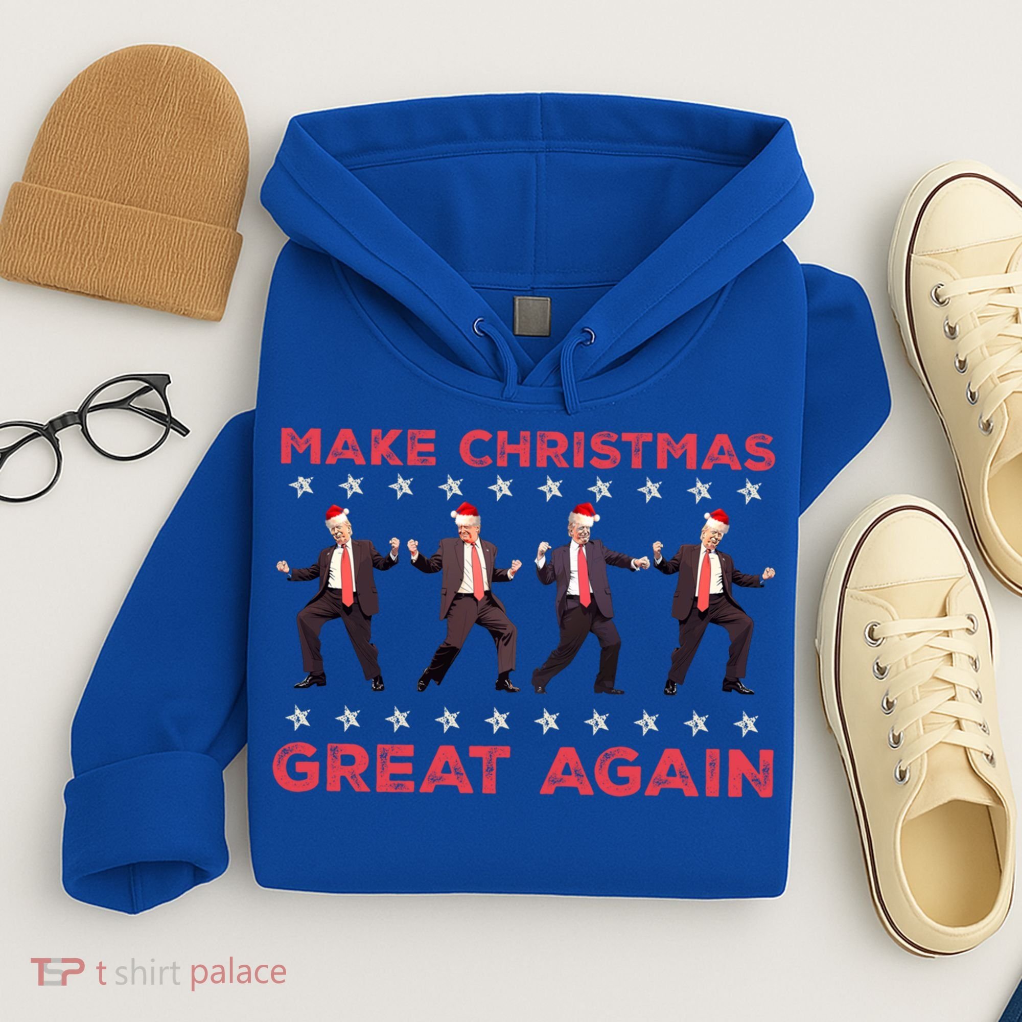Santa Trump Dance Make Christmas Great Again Xmas Pajamas Gift Hoodie