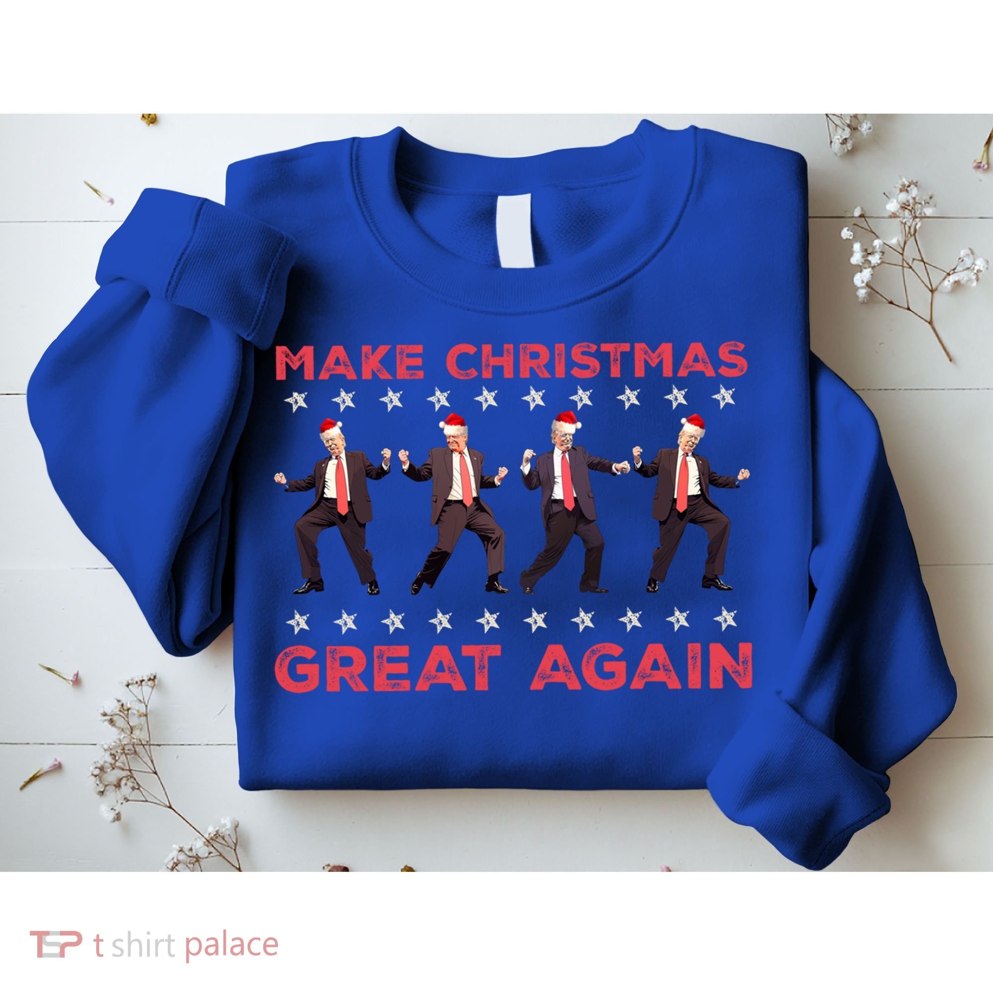 Santa Trump Dance Make Christmas Great Again Xmas Pajamas Gift Sweatshirt