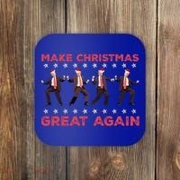 Santa Trump Dance Make Christmas Great Again Xmas Pajamas Gift Coaster thumb 0