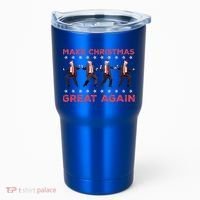Santa Trump Dance Make Christmas Great Again Xmas Pajamas Gift Tumbler thumb 0