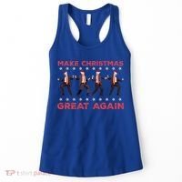 Santa Trump Dance Make Christmas Great Again Xmas Pajamas Gift Women's Tank Top thumb 0