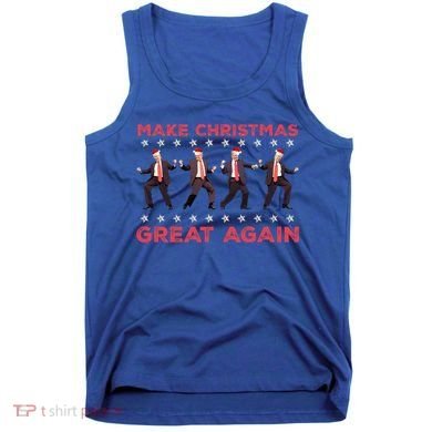 Santa Trump Dance Make Christmas Great Again Xmas Pajamas Gift Tank Top
