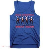Santa Trump Dance Make Christmas Great Again Xmas Pajamas Gift Tank Top thumb 0
