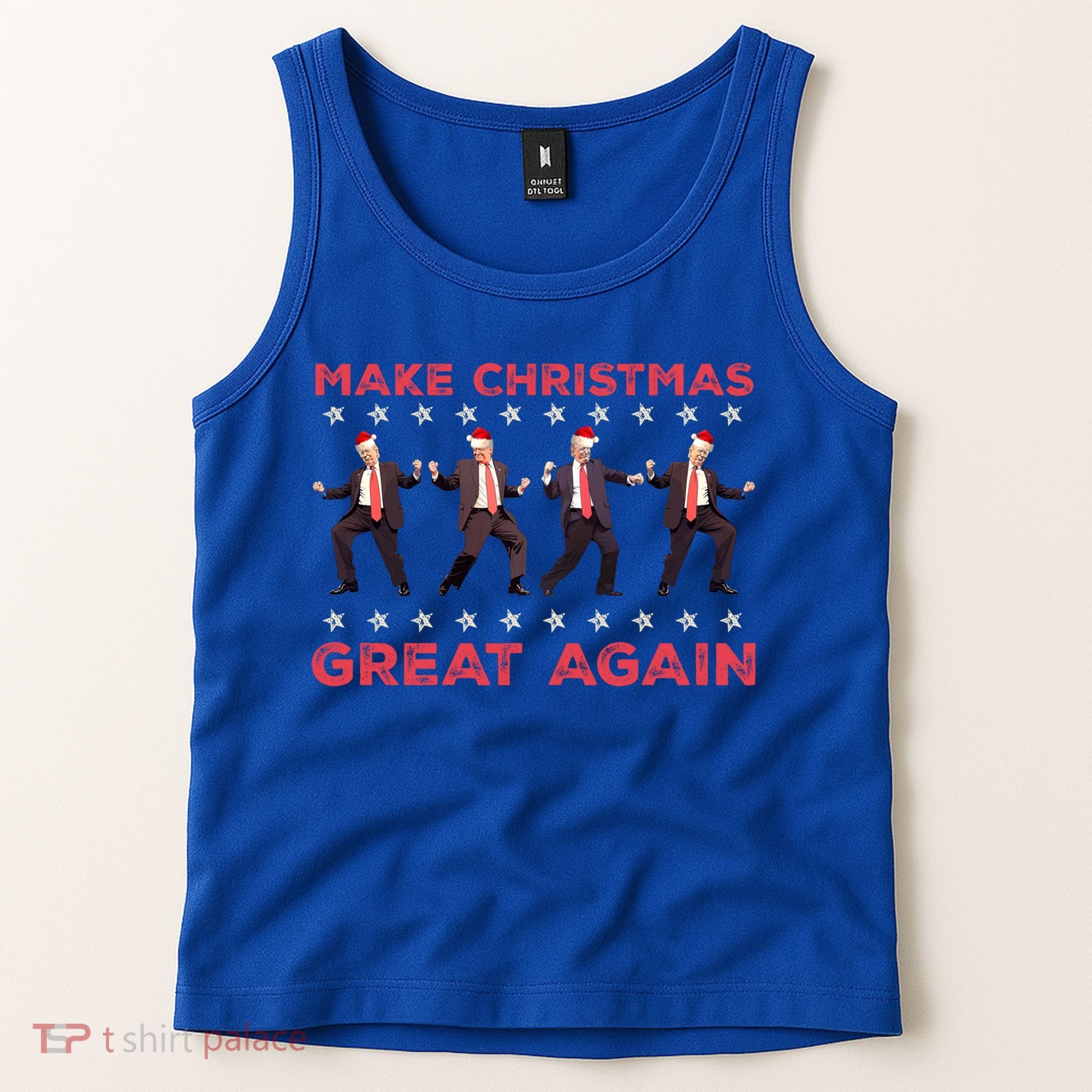 Santa Trump Dance Make Christmas Great Again Xmas Pajamas Gift Tank Top
