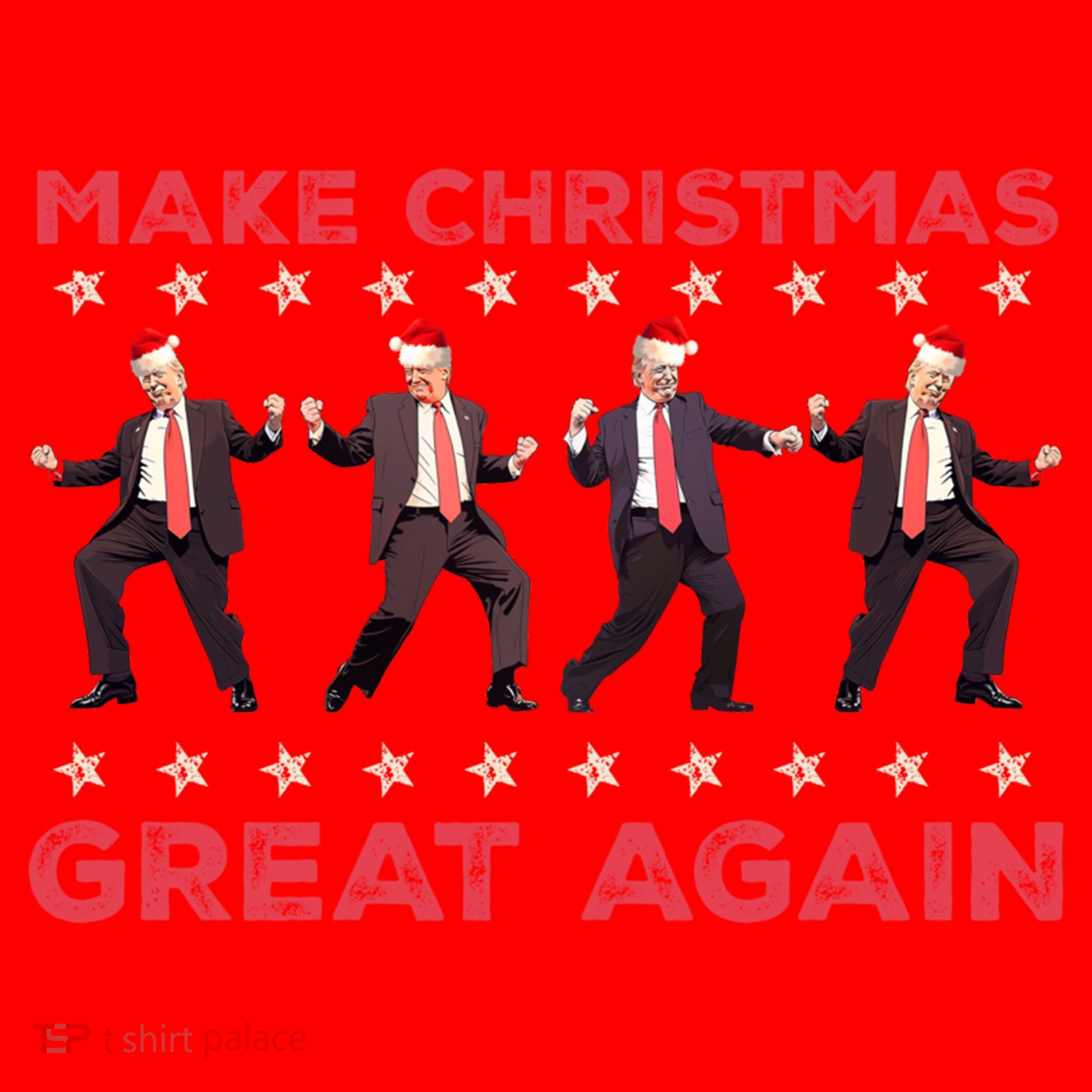 Santa Trump Dance Make Christmas Great Again Xmas Pajamas Gift Santa Hat