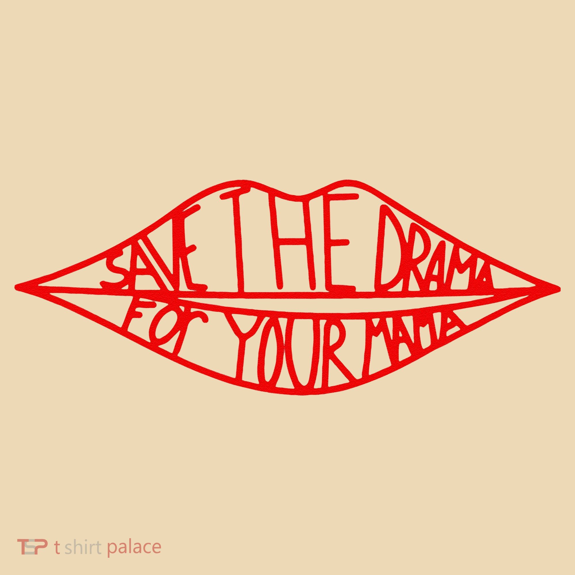 Save The Drama For Your Mama Lips Funny Tote Bag