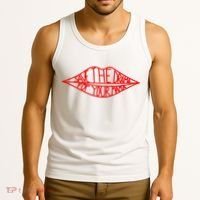 Save The Drama For Your Mama Lips Funny Tank Top thumb 3