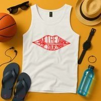Save The Drama For Your Mama Lips Funny Tank Top thumb 4