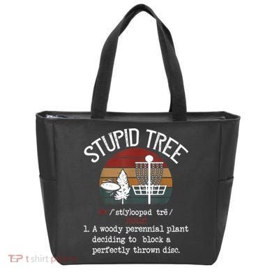 Stupid Tree Disc Golf Tshirt Funny Gift Frisbee Vintage TShirt Tote Bag