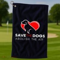 Save The Dogs Abolish The ATF Golf Towel thumb 1