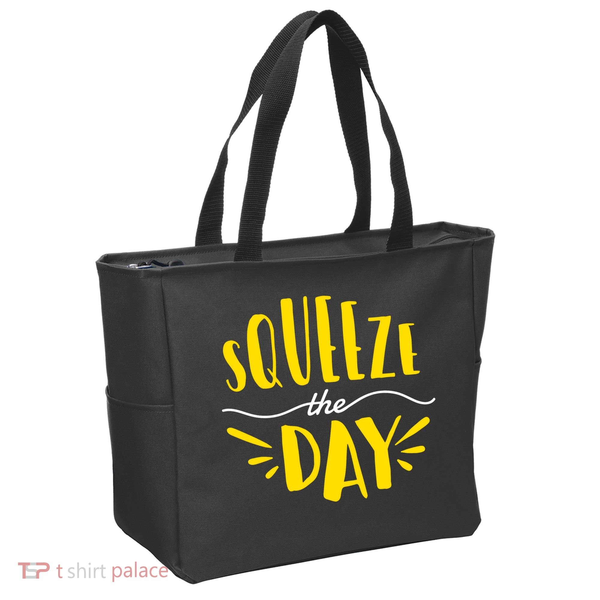 Squeeze The Day Motivation Tote Bag