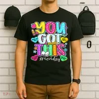 State Testing Day Motivational Teacher Groovy You Got This T-Shirt thumb 6