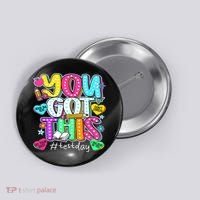 State Testing Day Motivational Teacher Groovy You Got This Button thumb 0