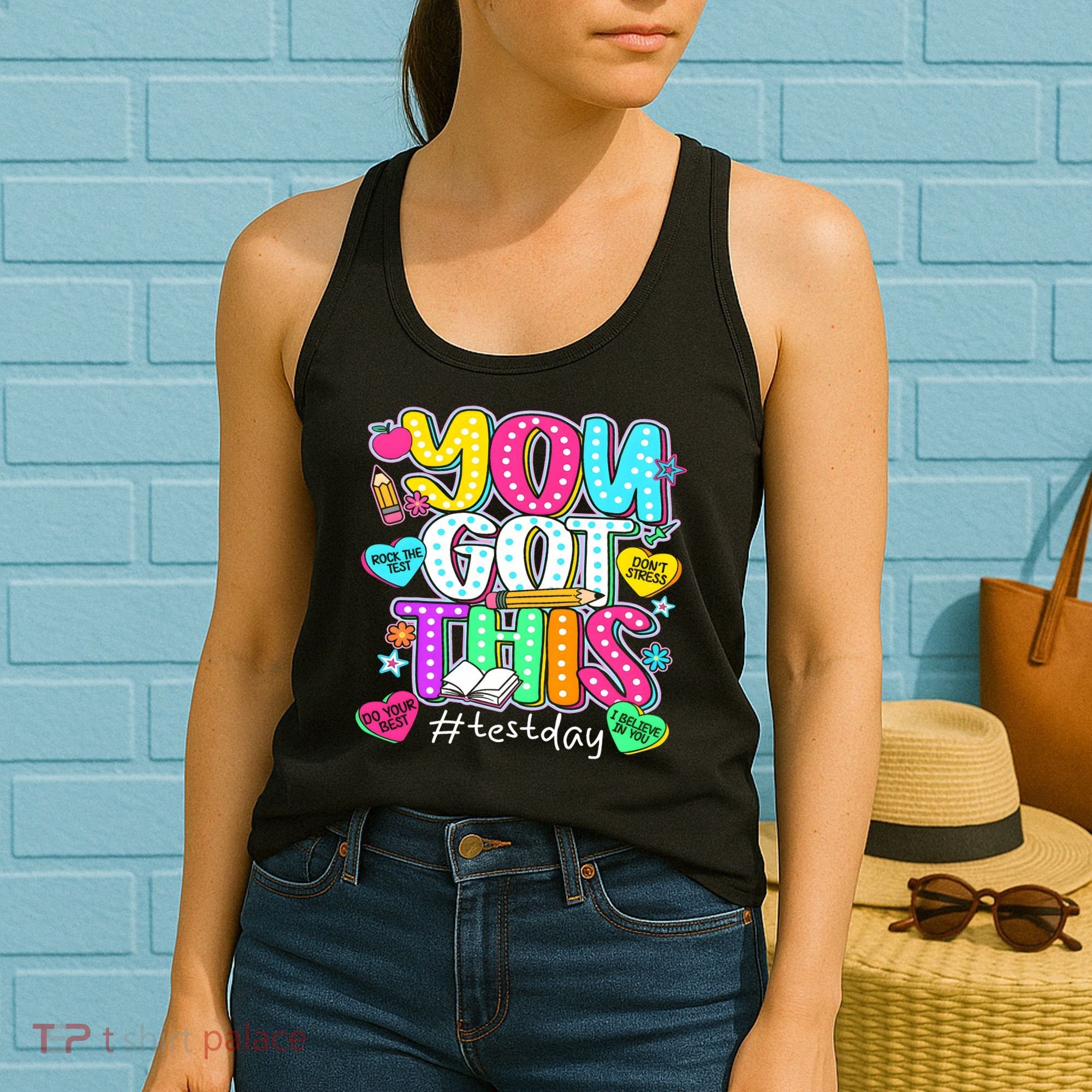 State Testing Day Motivational Teacher Groovy You Got This Women's Tank Top
