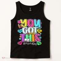 State Testing Day Motivational Teacher Groovy You Got This Tank Top thumb 2