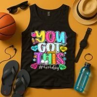 State Testing Day Motivational Teacher Groovy You Got This Tank Top thumb 4