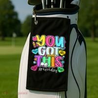 State Testing Day Motivational Teacher Groovy You Got This Golf Towel thumb 2