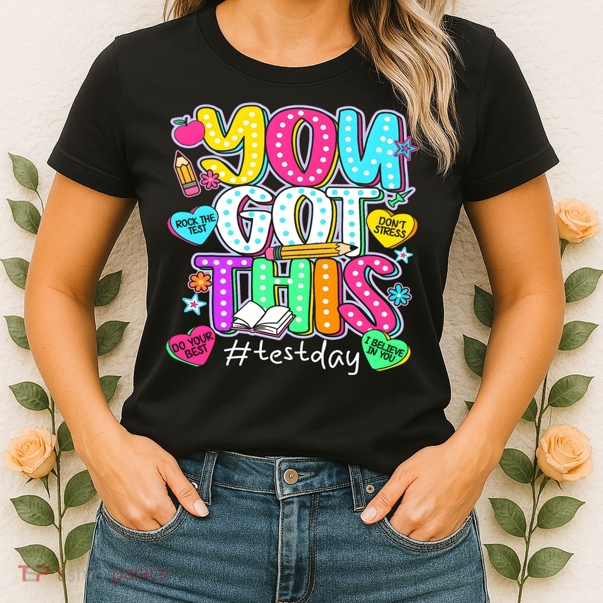 State Testing Day Motivational Teacher Groovy You Got This Women's T-Shirt