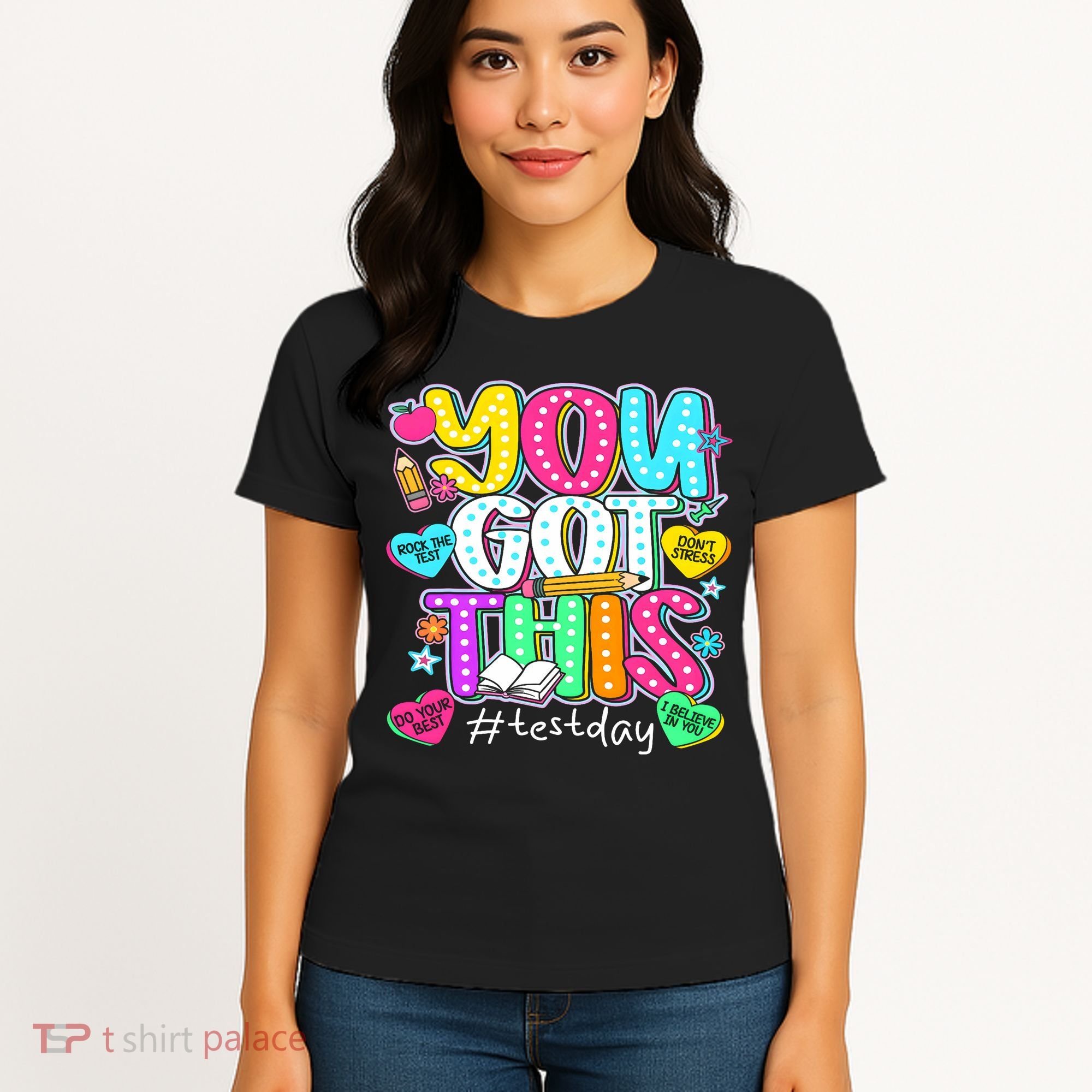 State Testing Day Motivational Teacher Groovy You Got This Women's T-Shirt