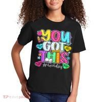 State Testing Day Motivational Teacher Groovy You Got This Kids T-Shirt thumb 2