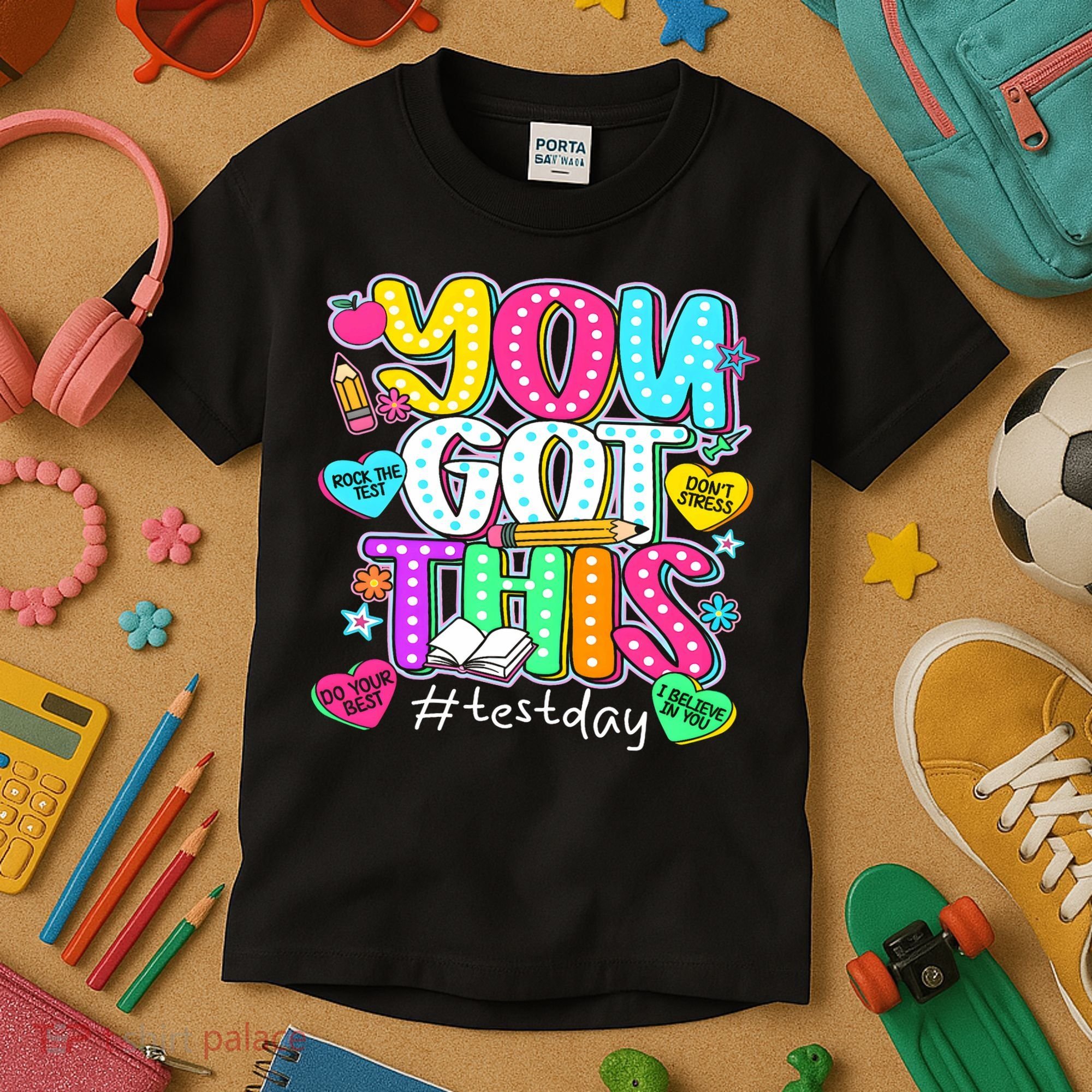 State Testing Day Motivational Teacher Groovy You Got This Kids T-Shirt