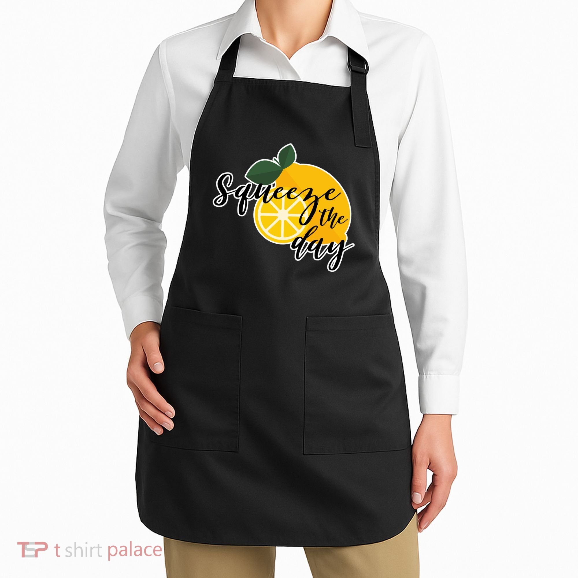 Squeeze The Day Lemon Motivational Apron