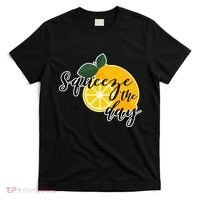 Squeeze The Day Lemon Motivational T-Shirt thumb 0
