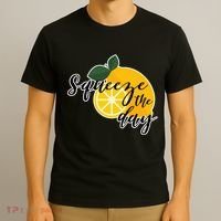 Squeeze The Day Lemon Motivational T-Shirt thumb 3