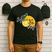 Squeeze The Day Lemon Motivational T-Shirt thumb 6