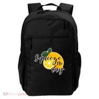 Squeeze The Day Lemon Motivational Backpack thumb 0
