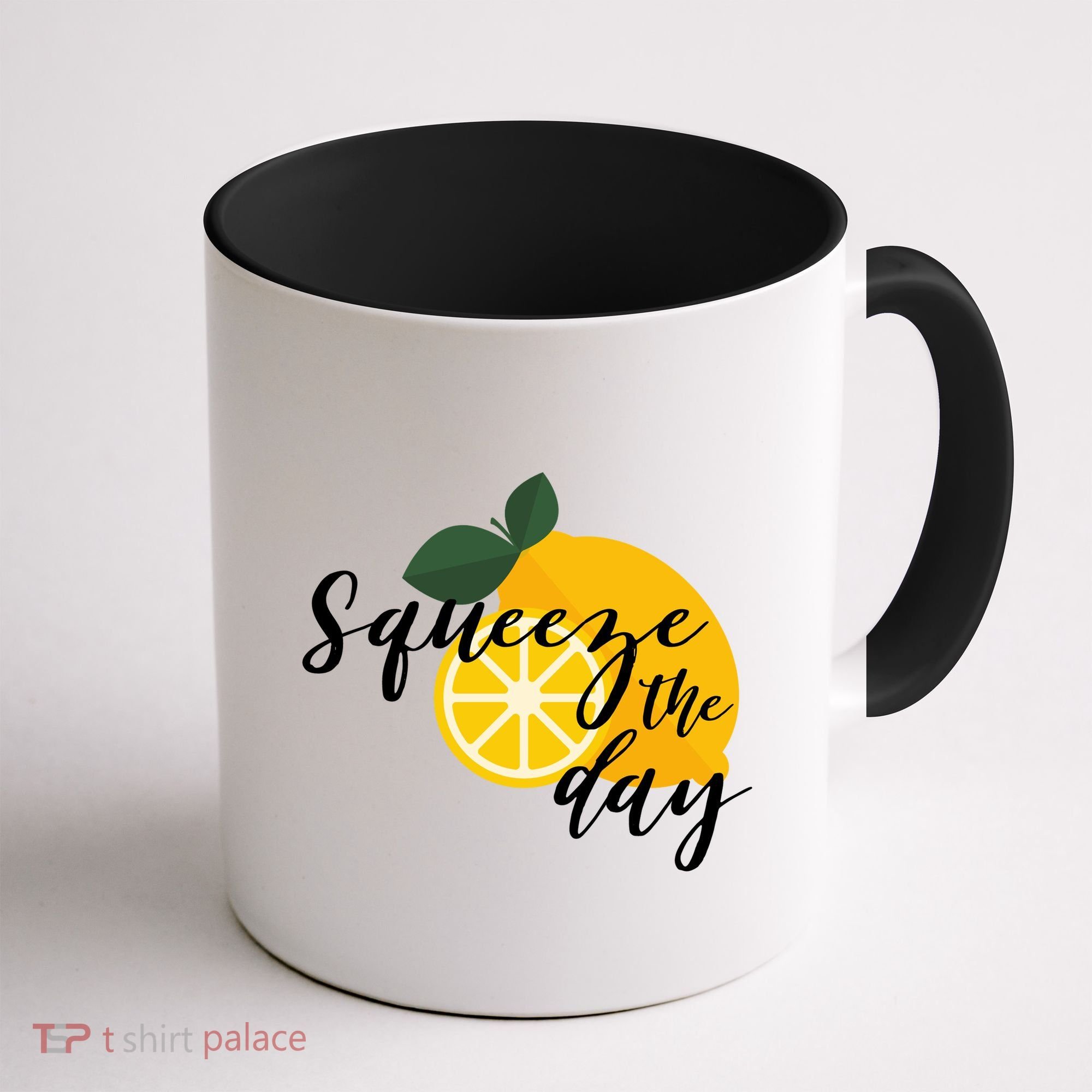 Squeeze The Day Lemon Motivational Coffee Mug