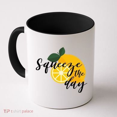 Squeeze The Day Lemon Motivational Coffee Mug