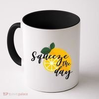 Squeeze The Day Lemon Motivational Coffee Mug thumb 0