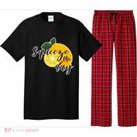 Squeeze The Day Lemon Motivational Pajama Set thumb 0
