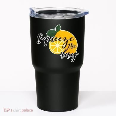 Squeeze The Day Lemon Motivational Tumbler