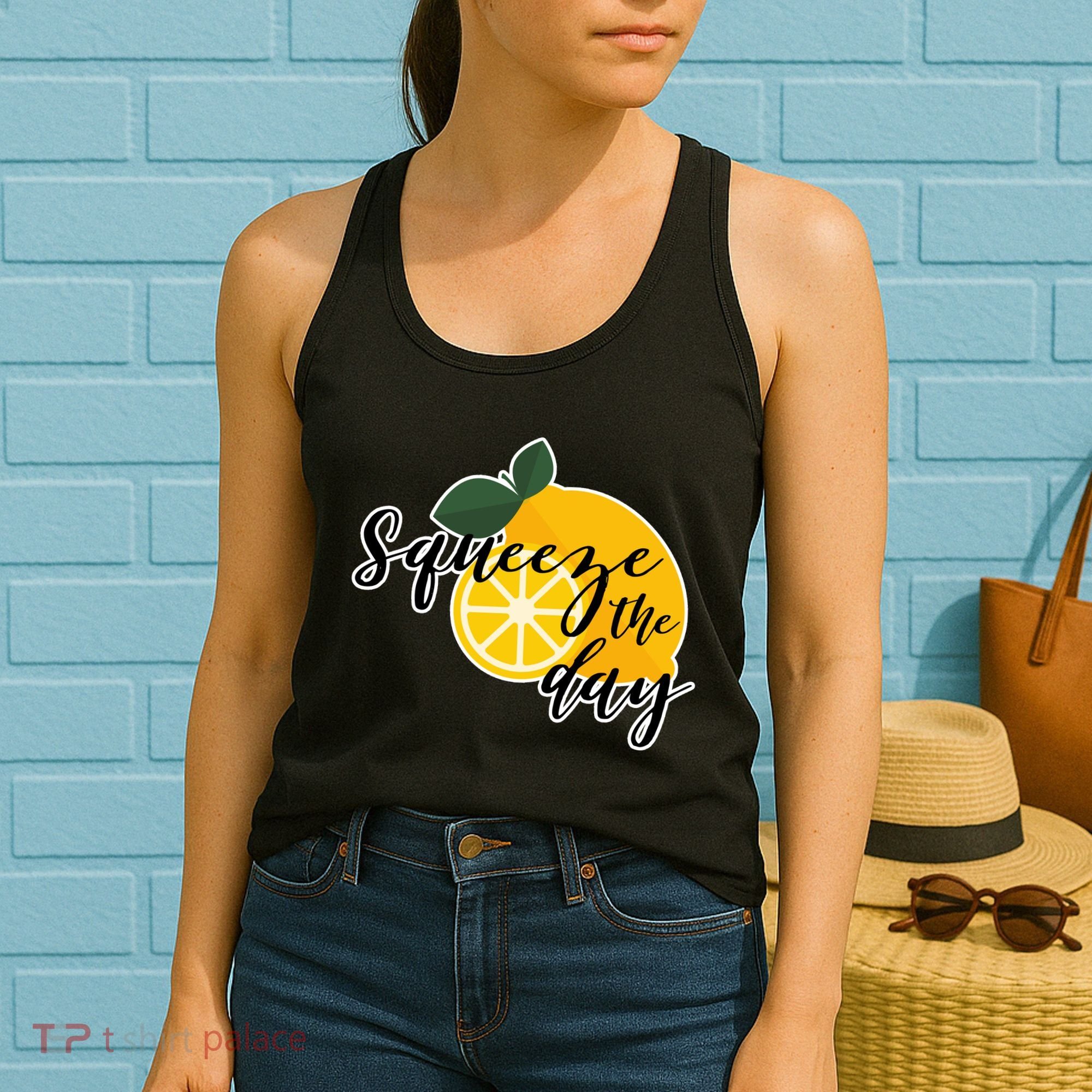 Squeeze The Day Lemon Motivational Women's Tank Top