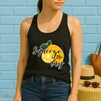 Squeeze The Day Lemon Motivational Women's Tank Top thumb 2