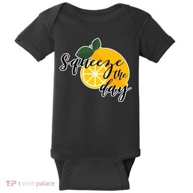 Squeeze The Day Lemon Motivational Baby Bodysuit