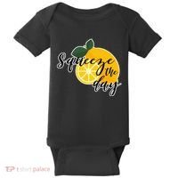 Squeeze The Day Lemon Motivational Baby Bodysuit thumb 0