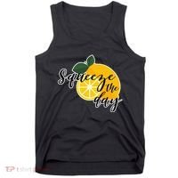 Squeeze The Day Lemon Motivational Tank Top thumb 0