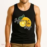 Squeeze The Day Lemon Motivational Tank Top thumb 3