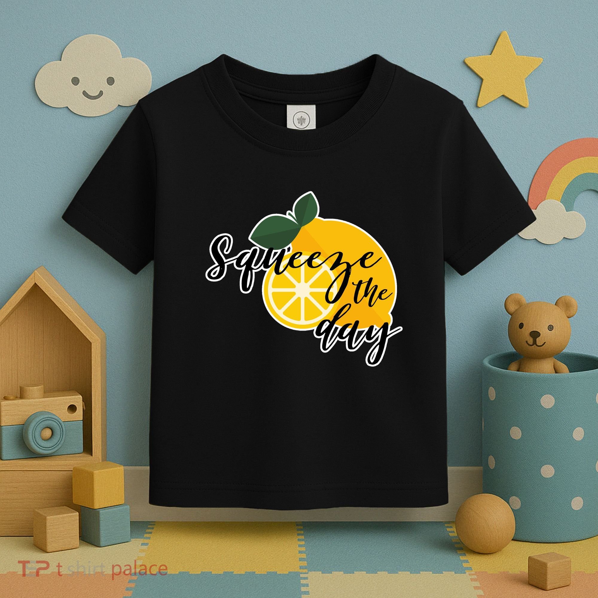 Squeeze The Day Lemon Motivational Toddler T-Shirt